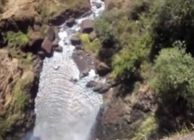 Waterfall seen from above